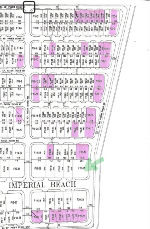 Dijual Tanah Pakuwon City Cluster Imperial Beach